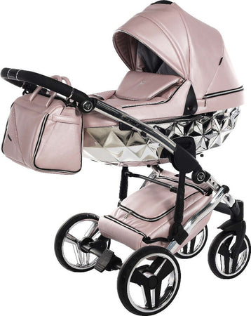 Trio Junama Diamond Mirror V2 3 in 1 Pelle Nav. Rosa/Silver Telaio Silver Prima infanzia/Passeggini carrozzine e accessori/Passeggini e carrozzine/Sistemi modulari La Casa Del Bebè - Napoli, Commerciovirtuoso.it