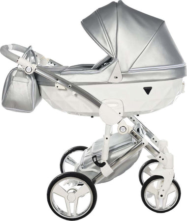 Trio Junama Fluo Italy 3 in 1 Ecopelle Silver/Telaio Cromato Prima infanzia/Passeggini carrozzine e accessori/Passeggini e carrozzine/Sistemi modulari La Casa Del Bebè - Napoli, Commerciovirtuoso.it
