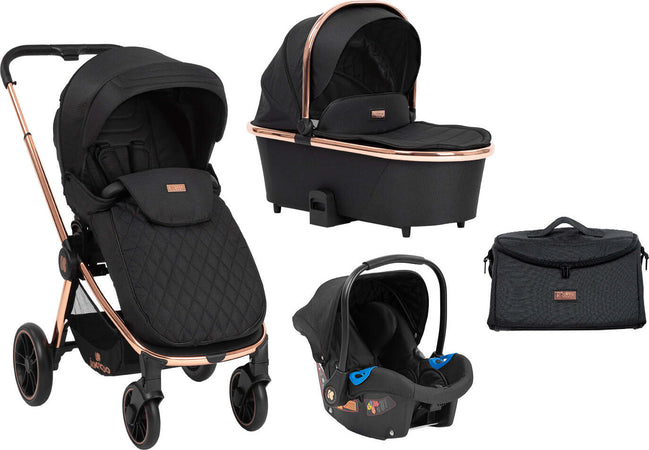 Trio Vicenza Kikkaboo Premium Black Prima infanzia/Passeggini carrozzine e accessori/Passeggini e carrozzine/Sistemi modulari La Casa Del Bebè - Napoli, Commerciovirtuoso.it