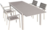 TRIUMPHUS---set-tavolo-da-giardino-allungabile-180/240x100-compreso-di-4-poltrone-in-alluminio-e-polywood-Bianco-Milani-Home