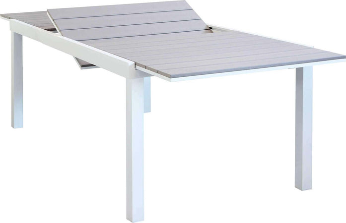 TRIUMPHUS---set-tavolo-da-giardino-allungabile-180/240x100-compreso-di-4-poltrone-in-alluminio-e-polywood-Bianco-Milani-Home
