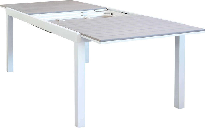 TRIUMPHUS---set-tavolo-da-giardino-allungabile-180/240x100-compreso-di-8-poltrone-in-alluminio-e-polywood-Bianco-Milani-Home