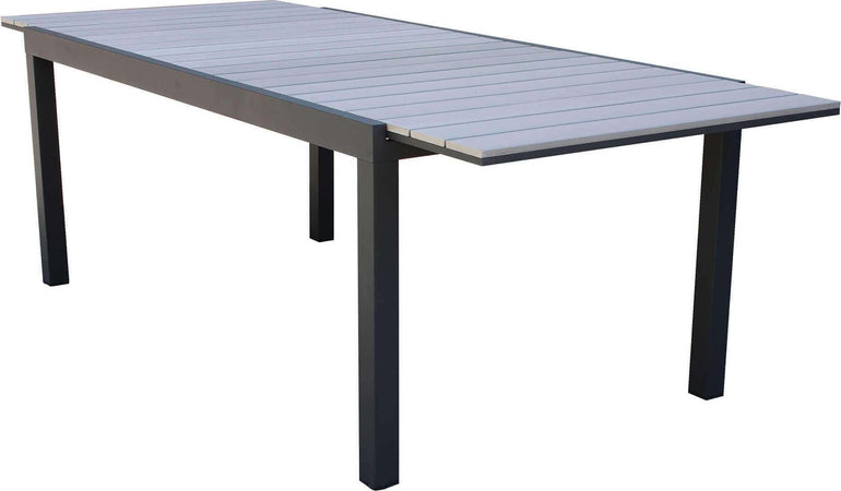 TRIUMPHUS---tavolo-da-giardino-allungabile-in-alluminio-e-polywood-180/240x100-Antracite-Milani-Home