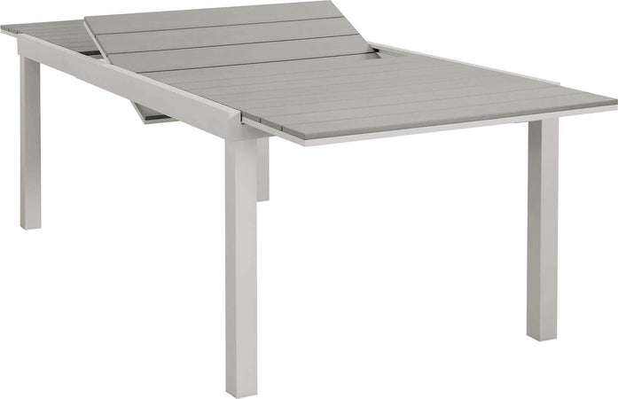 TRIUMPHUS---tavolo-da-giardino-allungabile-in-alluminio-e-polywood-180/240x100-Tortora-Milani-Home