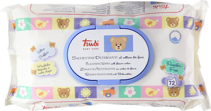 TRUDI Salviettine 72 pezzi BABY CARE Trudi Baby Care 72 Salviettine Detergenti al Nettare dei Fiori Salviettine Sanitaria Gioia del Bimbo - Villa San Giovanni, Commerciovirtuoso.it
