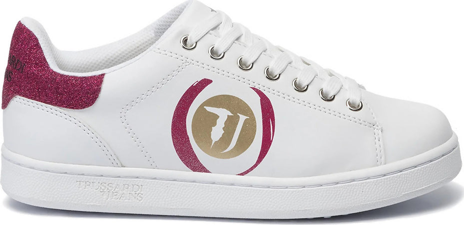 Trussardi-jeans-sneakers-donna-con-logo-glitter