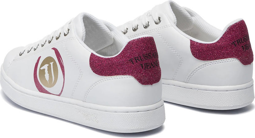 Trussardi-jeans-sneakers-donna-con-logo-glitter