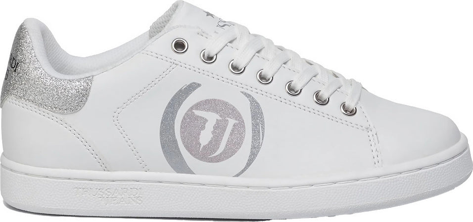 Trussardi-jeans-sneakers-donna-con-logo-glitter