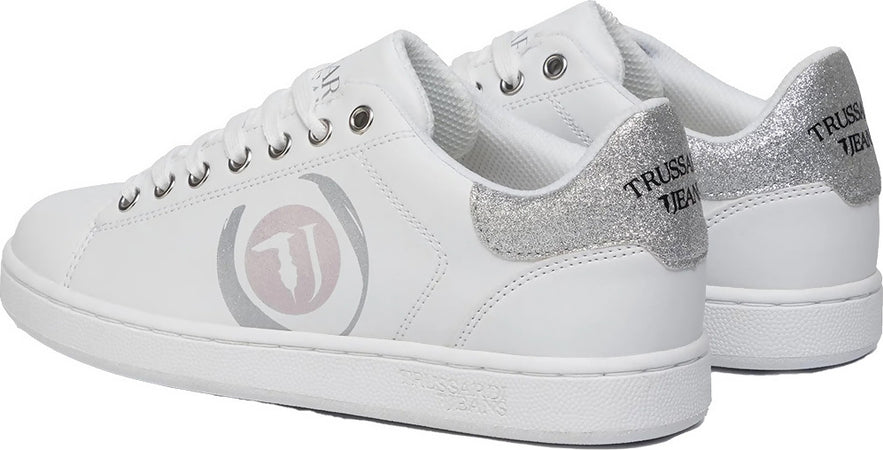 Trussardi-jeans-sneakers-donna-con-logo-glitter