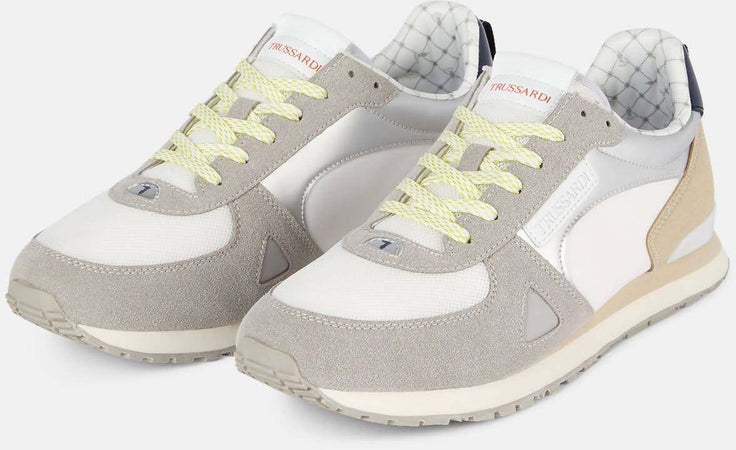 Trussardi Sneaker Uomo Roma Scarpa da Ginnastica Scarpe Lacci Suola in Gomma 77A00411 Coll. Primavera/Estate 2022 Casual Fashion