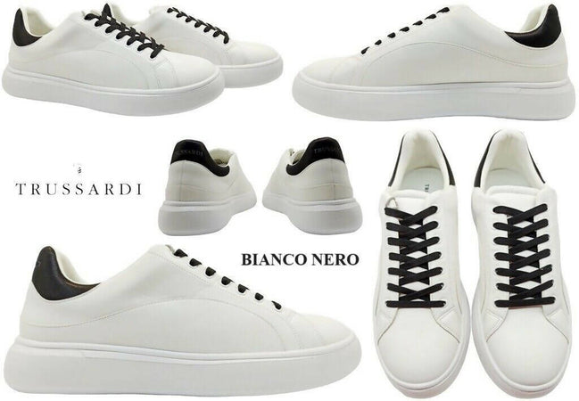 Trussardi Sneakers Uomo Ecopelle Tessuto Con Soletta In Memory Estraibile Lacci E Suola In Gomma