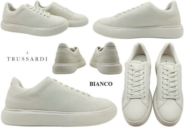Trussardi Sneakers Uomo Ecopelle Tessuto Con Soletta In Memory Estraibile Lacci E Suola In Gomma