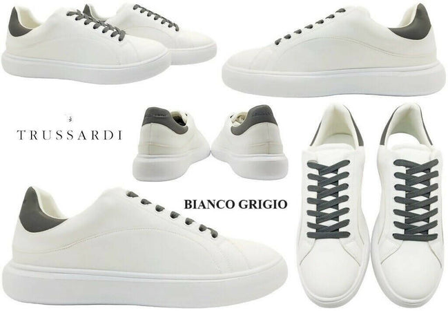 Trussardi Sneakers Uomo Ecopelle Tessuto Con Soletta In Memory Estraibile Lacci E Suola In Gomma