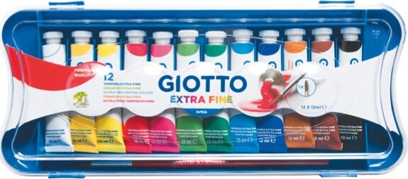 Tubi tempere - 12 ml - colori assortiti - Giotto - conf. 12 pezzi Giochi e giocattoli/Attività creative/Accessori per disegnare e colorare/Pittura/Colori a tempera Eurocartuccia - Pavullo, Commerciovirtuoso.it