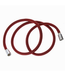 Tubo Doccia Flessibile 1.5 Mt Rosso 150 Cm Laccio Bagno Per Doccetta Box 87281