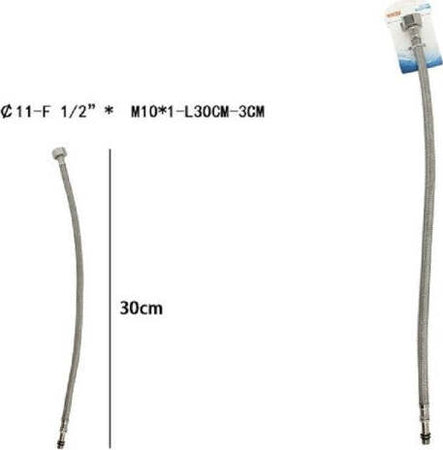 Tubo-Flessibile-Flessibili-Rubinetto-Miscelatore-Acqua-30-Cm-F-1/2-X-M10/1-69389