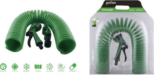 Tubo-Flessibile-Spirale-Molla-10-Mt-Con-Pistola-Innaffiare-Giardino-Pompa-57518