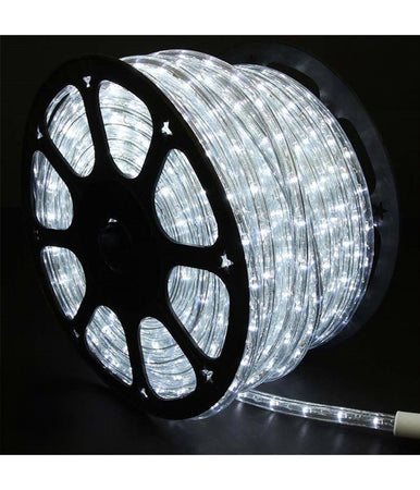 Tubo Luminoso Led 50 Metri Bianco Freddo Per Uso Esterno Controller 8giochi Luce