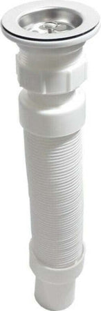 Tubo-Scarico-Flessibile-Per-Lavabo-Lavello-Con-Piletta-70mm-Universale-Art.92004