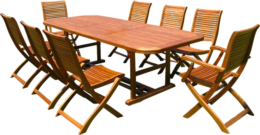 TURRIS---set-tavolo-da-giardino-allungabile-150/200x90-compreso-di-6-sedie-e-2-poltrone-in-legno-massiccio-di-acacia-Marrone-Milani-Home