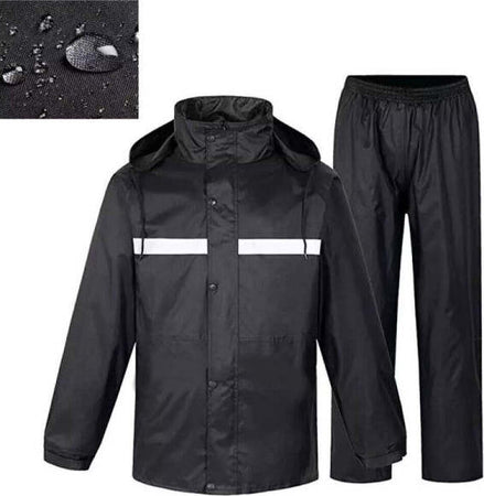 Tuta-Antipioggia-Completo-Impermeabile-Con-Giacca-E-Pantalone-Taglia-L-Xxl