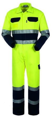 Tuta Bicolore Hi-Vis Giallo/Blu Tuta Alta Visibilità da Cantiere