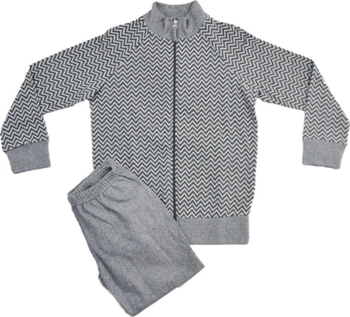 Tuta Donna Punto Milano Lormar Tuta Da Ginnastica Grigia Fantasia Zig Zag Felpa Con Zip + Pantalone Lungo Vita Elastica Moda/Donna/Abbigliamento/Abbigliamento sportivo/Completi sportivi/Tute da ginnastica Puleo Casa - Palermo, Commerciovirtuoso.it