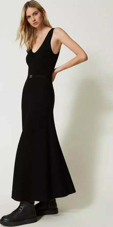 TWINSET-|-Abito-lungo-in-maglia
