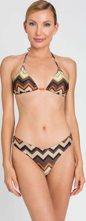TWINSET-|-Bikini-slip-lurex-a-stampa-chevron