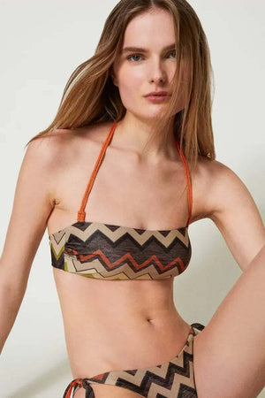TWINSET-|-Fascia-lurex-a-stampa-chevron