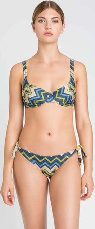 TWINSET-|-Ferretto-coppa-C-lurex-a-stampa-chevron