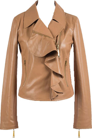 TWINSET-|-Giacca-chiodo-effetto-pelle