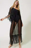 TWINSET-|-Kaftano-con-frange-di-paillettes