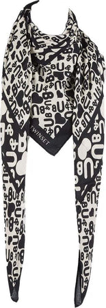 TWINSET-|-Kefia-stampa-logo-moderna