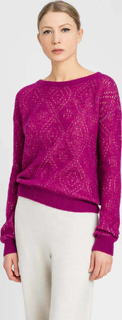 TWINSET-|-Maglia-girocollo-traforata