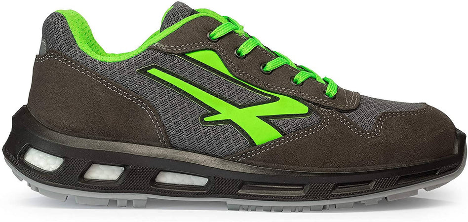 U-Power RL20036 RedLion Point S1P SRC - Scarpe antinfortunistiche con suola Infinergy, Puntale in alluminio, Grigio/Verde,