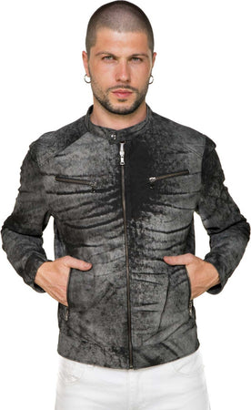 U06---Giacca-Uomo-Nera-effetto-Graffiato-in-vera-pelle