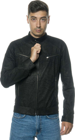 U06---Giacca-Uomo-Nera-in-vera-pelle-Effetto-Antichizzato