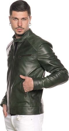 U06---Giacca-Uomo-Verde-in-vera-pelle