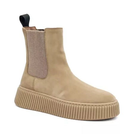 Frau Donna Beatles in pelle scamosciata suola scanalata