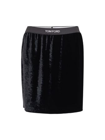 Tom Ford Minigonna in Velluto Nero da donna