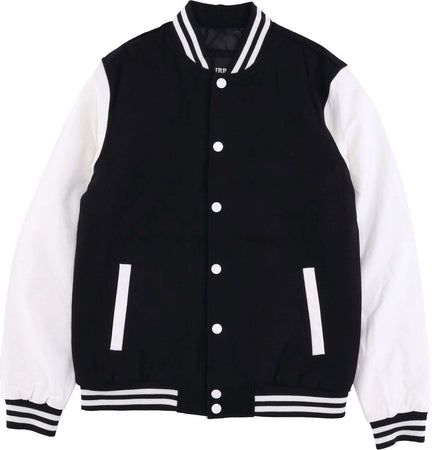 URBAN-CLASSICS-Giubbotto-College-Uomo-Oldschool-College-Jacket-Black/white-da-uomo