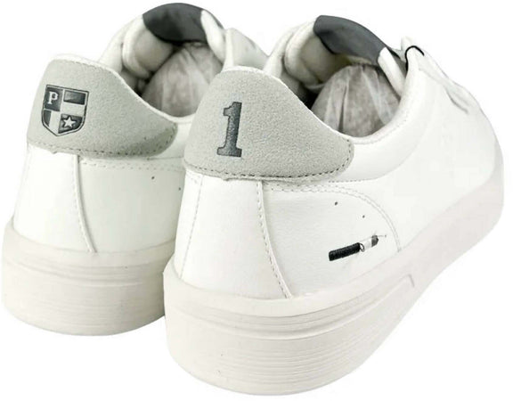 Us Polo Assn Sneakers Uomo Bianche Bryan In Pelle Scarpe Da Ginnastica Bianche Lacci Suola In Gomma Scarpa Casual Suola Bianca 3cm