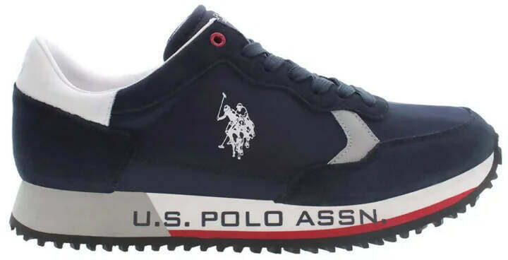 Us Polo Assn Sneakers Uomo Cleef In Tessuto E Camoscio Scarpe Da Ginnastica Scarpa Casual Lacci Suola In Gomma 3.5 Cm Soletta Estraibile