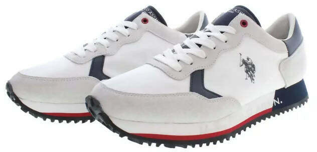 Us Polo Assn Sneakers Uomo Cleef In Tessuto E Camoscio Scarpe Da Ginnastica Scarpa Casual Lacci Suola In Gomma 3.5 Cm Soletta Estraibile