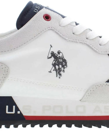 Us Polo Assn Sneakers Uomo Cleef In Tessuto E Camoscio Scarpe Da Ginnastica Scarpa Casual Lacci Suola In Gomma 3.5 Cm Soletta Estraibile