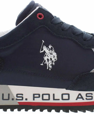 Us Polo Assn Sneakers Uomo Cleef In Tessuto E Camoscio Scarpe Da Ginnastica Scarpa Casual Lacci Suola In Gomma 3.5 Cm Soletta Estraibile