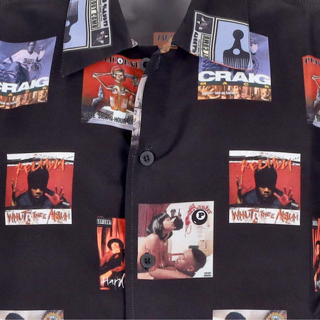 USUAL-Camicia-Manica-Corta-Uomo-Covers-Shirt-Black-da-uomo