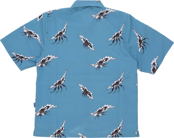 USUAL-Camicia-Manica-Corta-Uomo-Monster-Shirt-Bluette-da-uomo