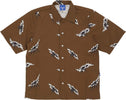 USUAL-Camicia-Manica-Corta-Uomo-Monster-Shirt-Brown-da-uomo